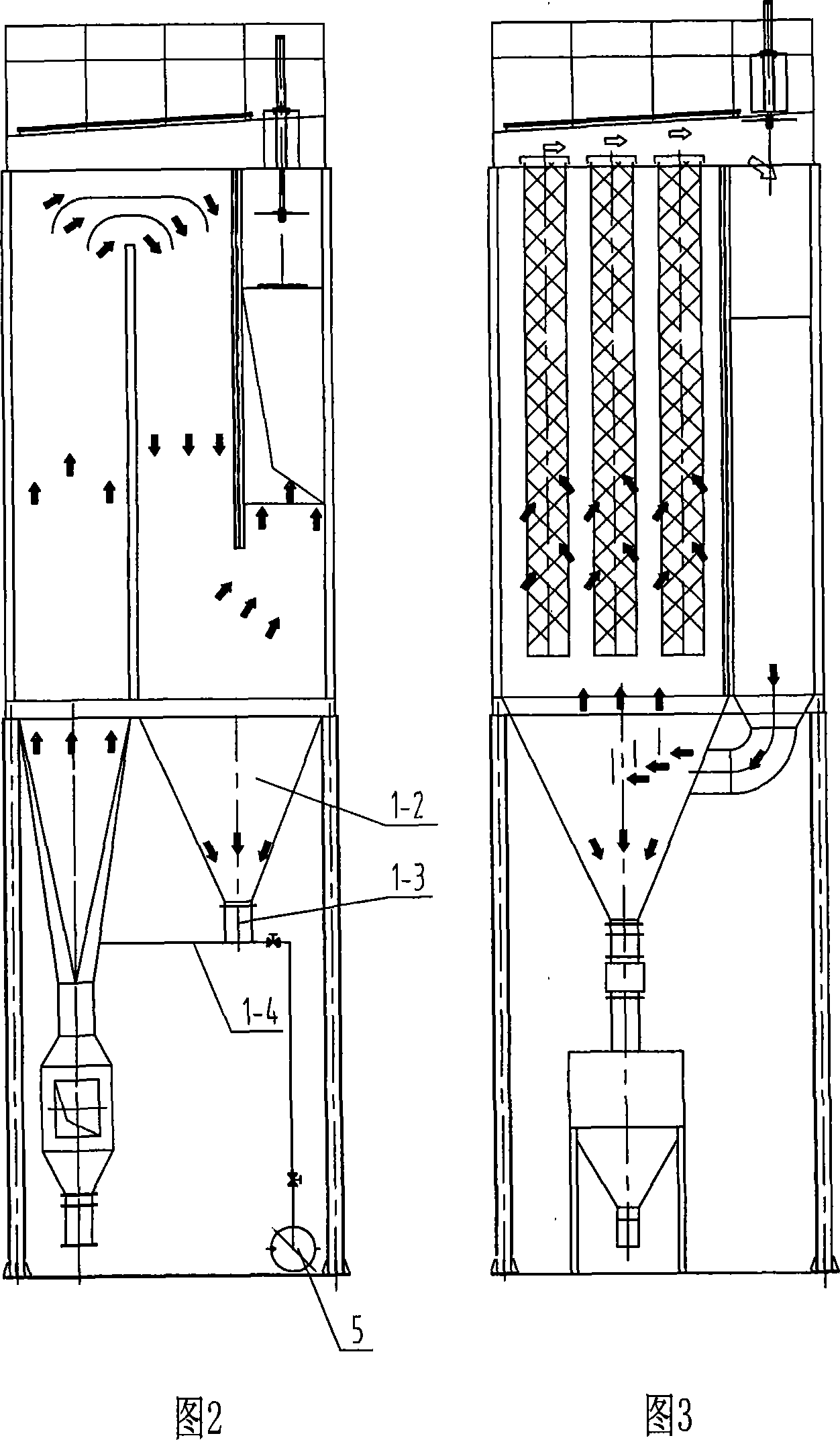 Method and device for treating solid waste burning tail gas