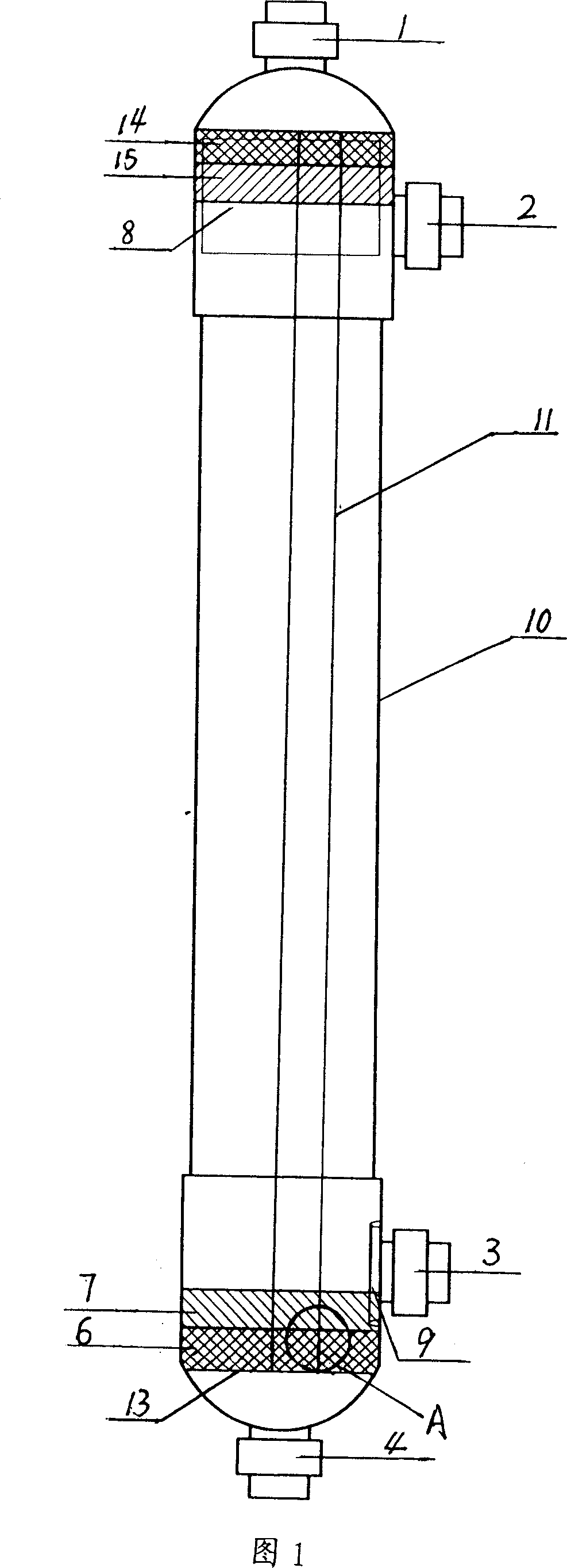 Column type membrane assembly and its producing method