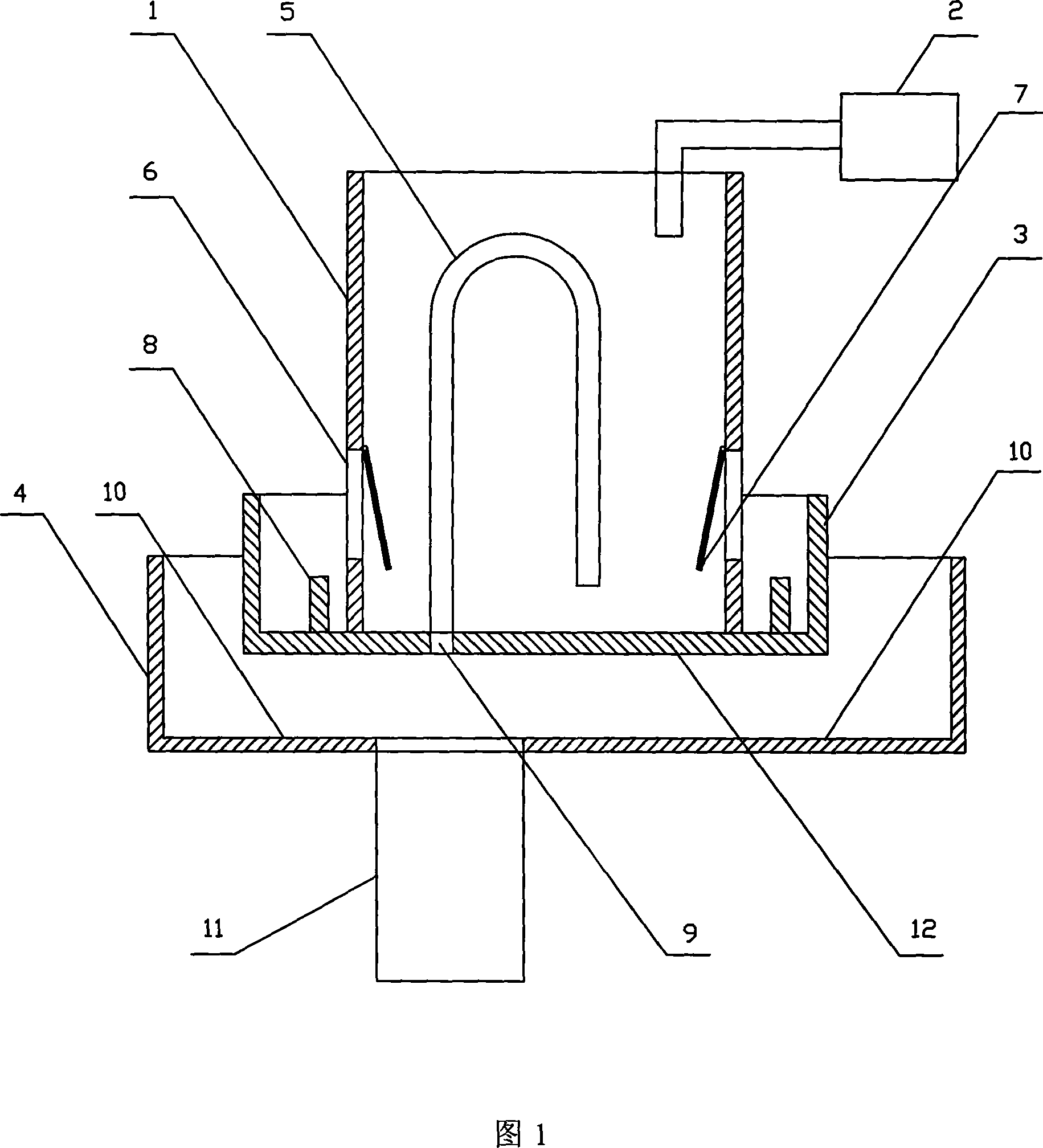 Siphon emptying and initiating device