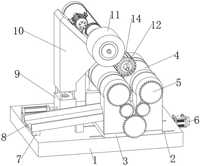 A surface polishing device for motor rotor production