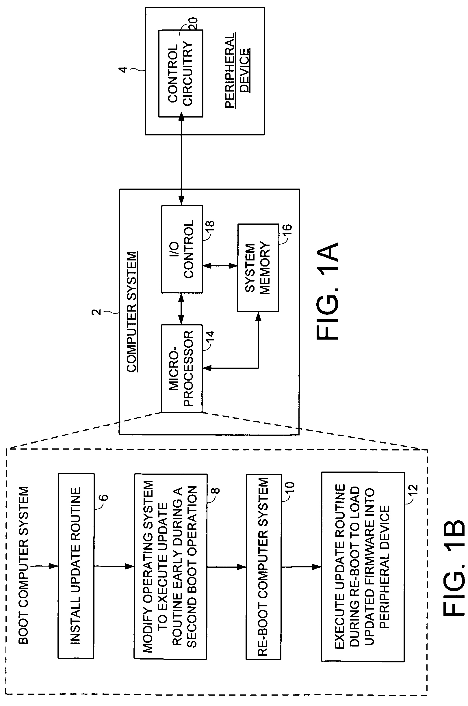 Updating firmware of a peripheral device