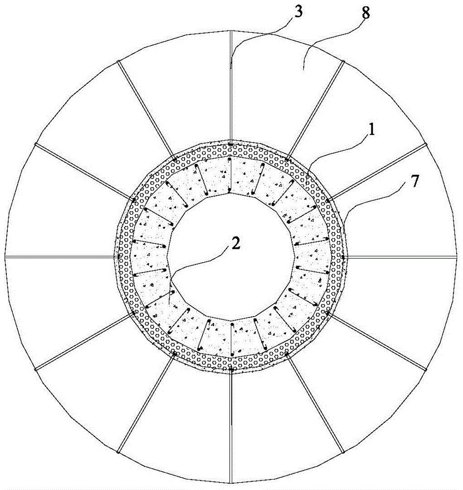 Anti-shock and shock-absorbing support structure of horse head gate