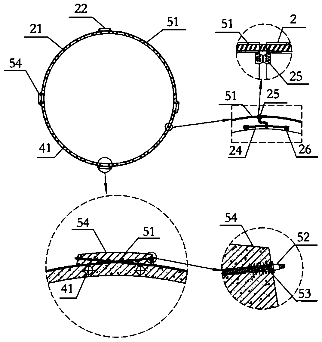 Mixed type connection precast pre-stress concrete round storage bin structure