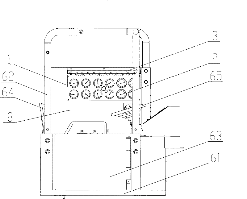 Instrument console for underground engineering vehicle cab