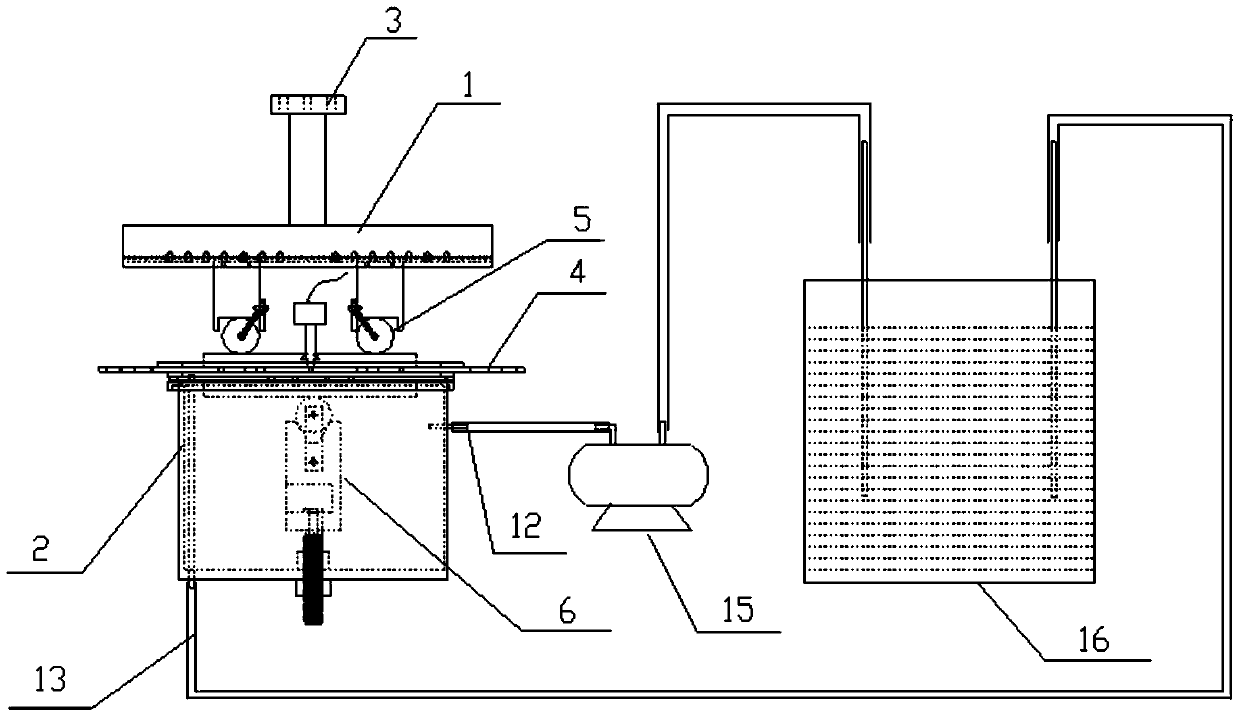 Test device and measurement method for fatigue crack growth rate in seawater corrosive environment