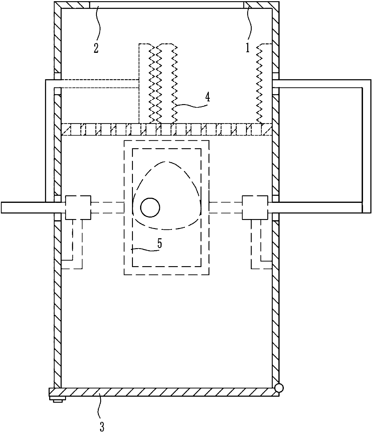 Chopping and grinding integrated device for organic tea processing