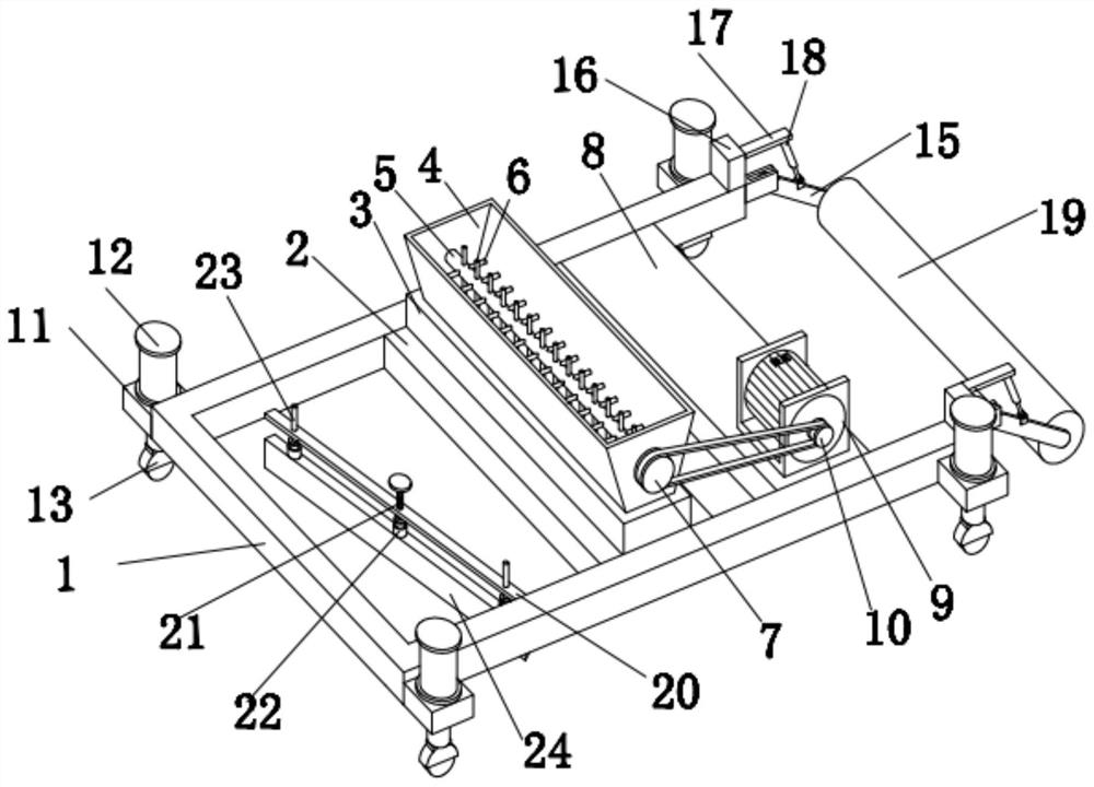 Asphalt construction device and method for road engineering