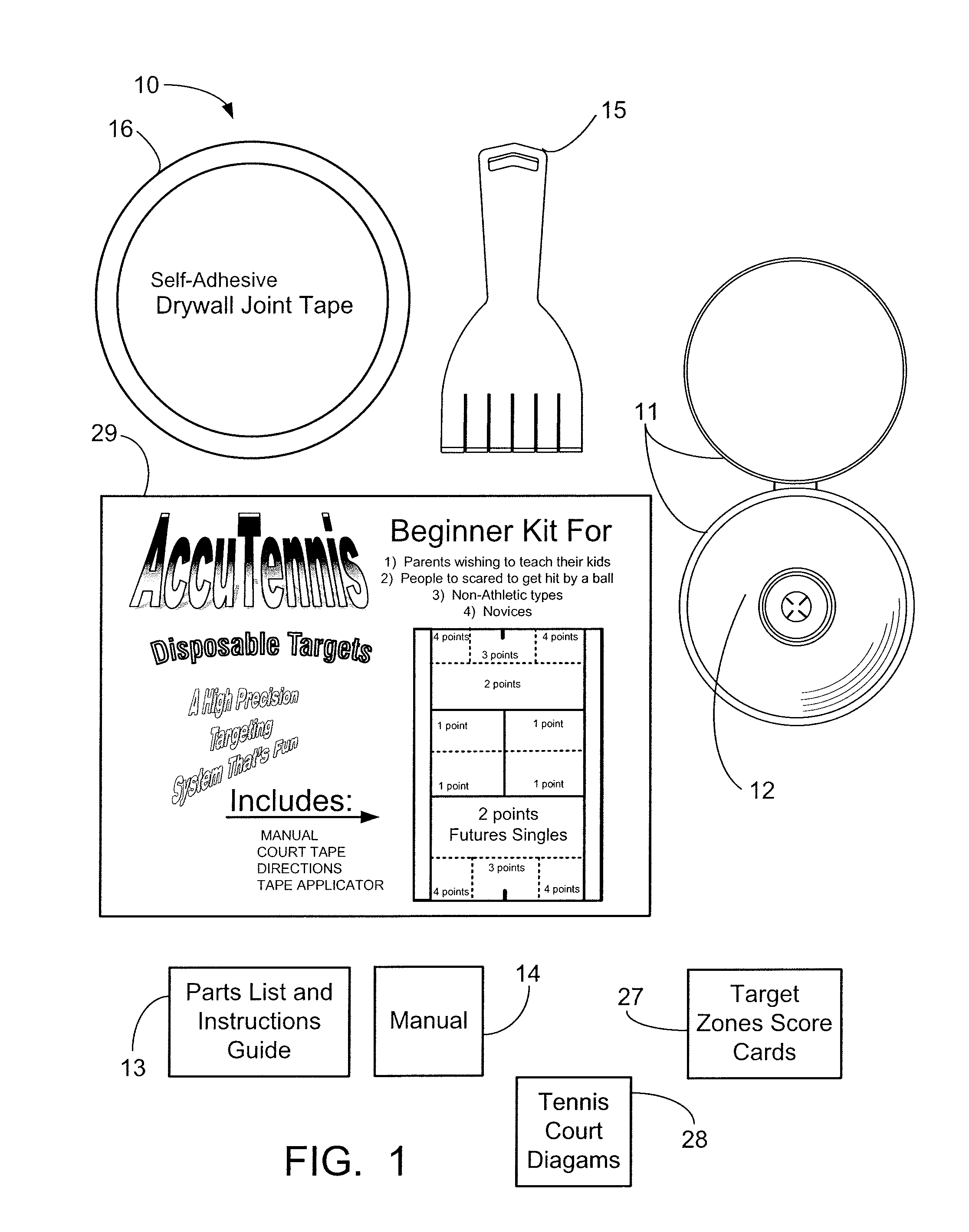 Racquet and ball sport court and target system