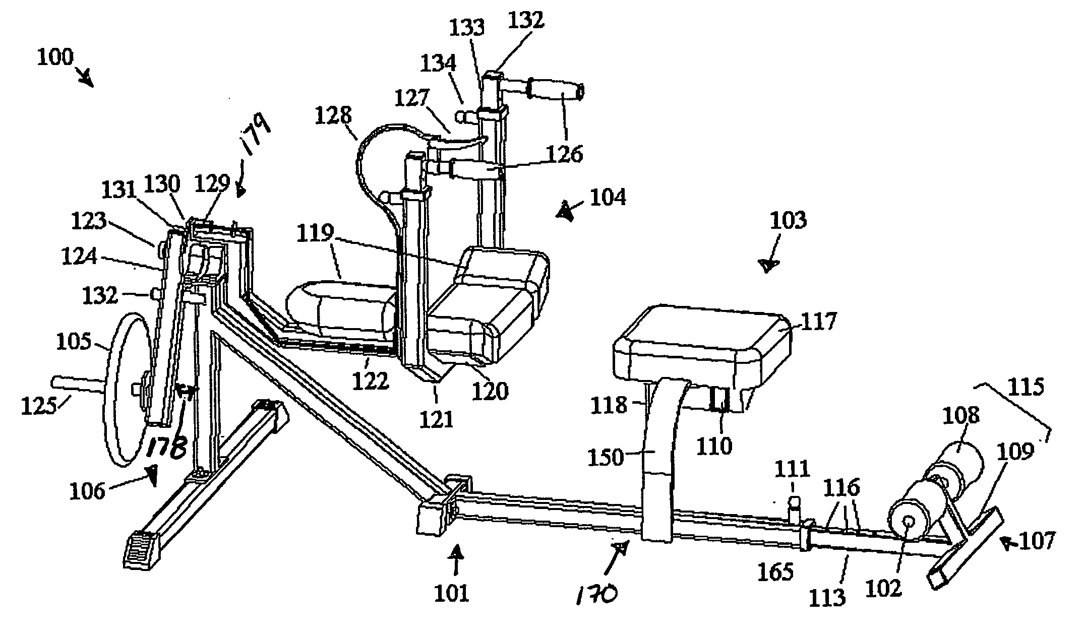 Rotary torso exercise bench