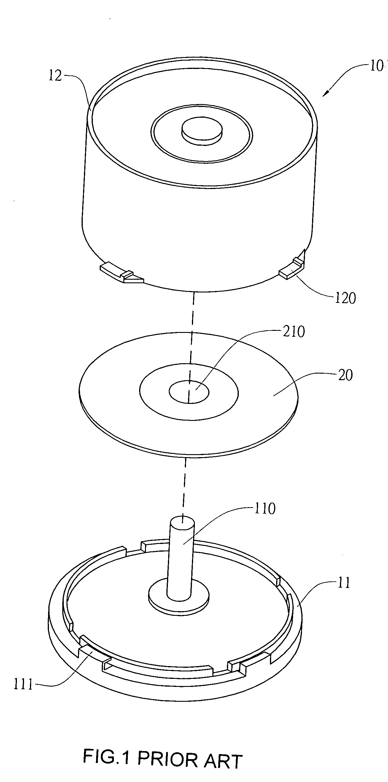 Optical disk container with writing tool holding device