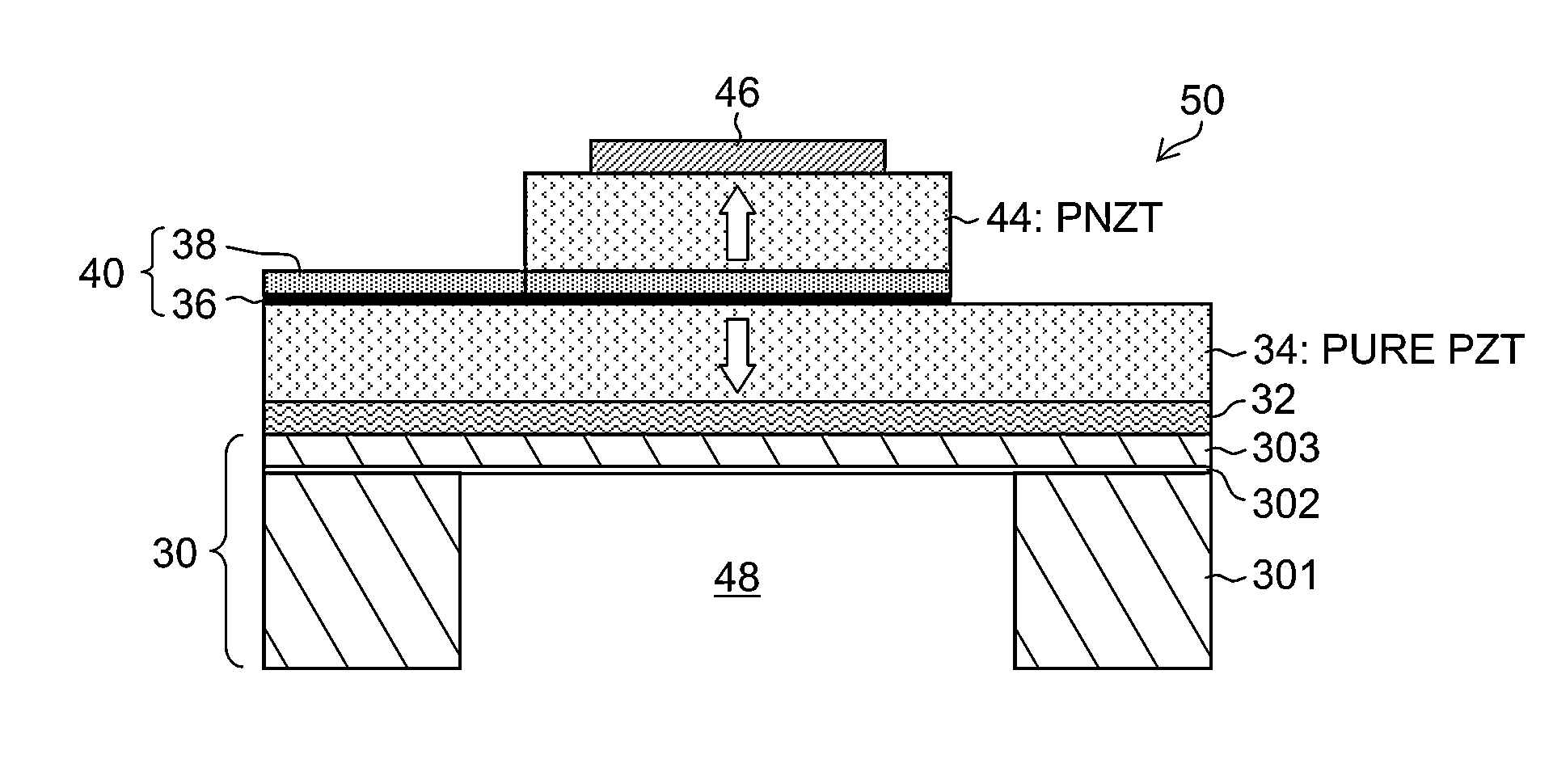Piezoelectric device, method of manufacturing piezoelectric device, and liquid ejection head