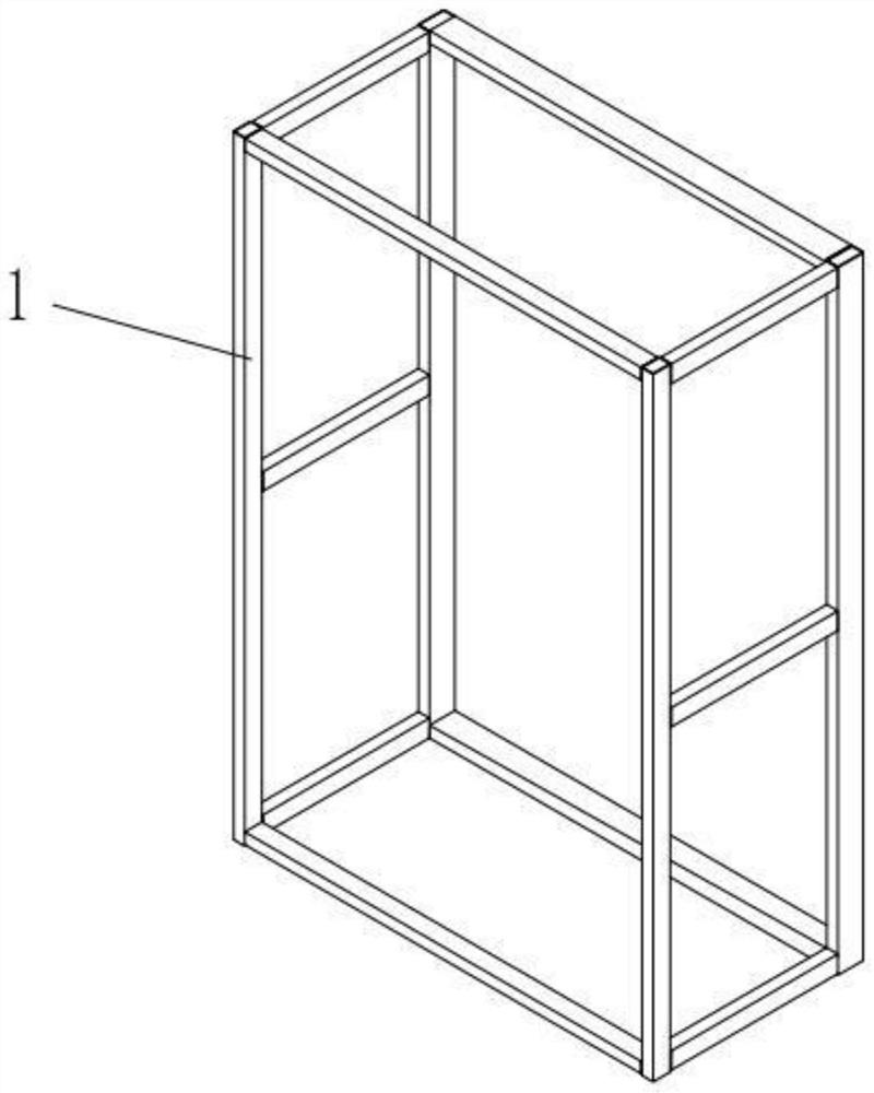 Assembly type curtain wall bay-window frame hanging structure