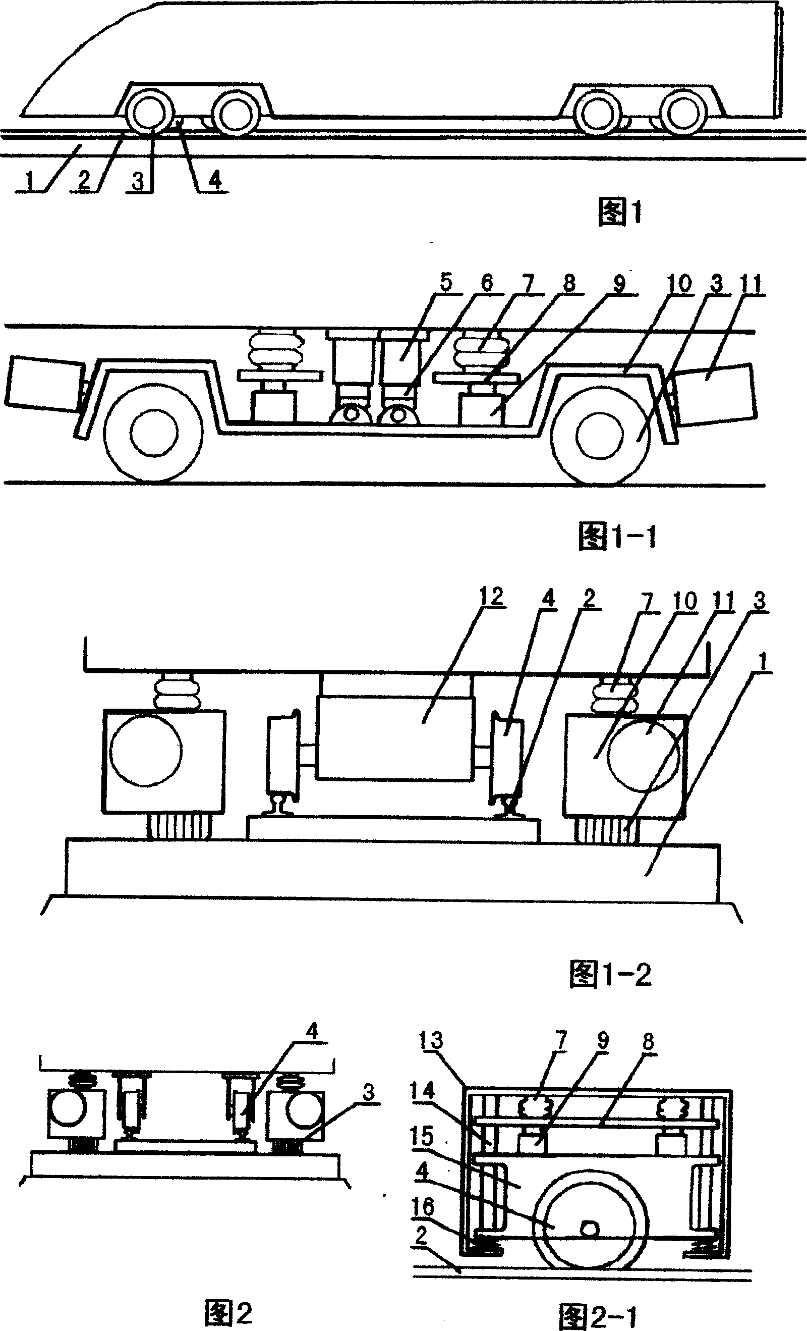 Rubber wheel driven high speed train and line