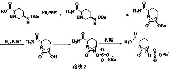 A kind of preparation method of improved avibactam sodium intermediate compound