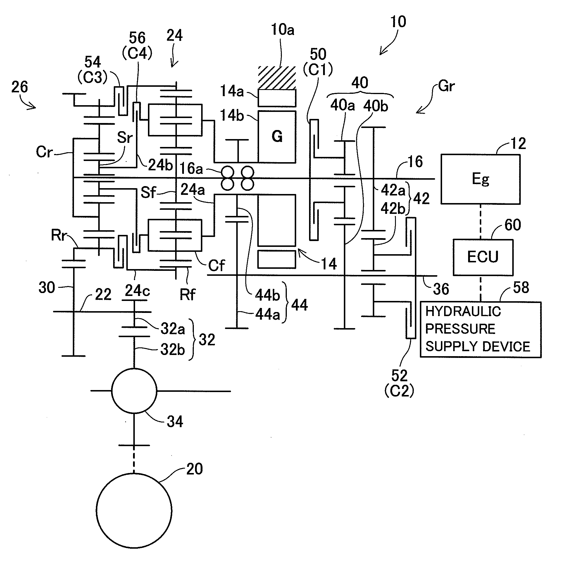 Driving apparatus for hybrid vehicle