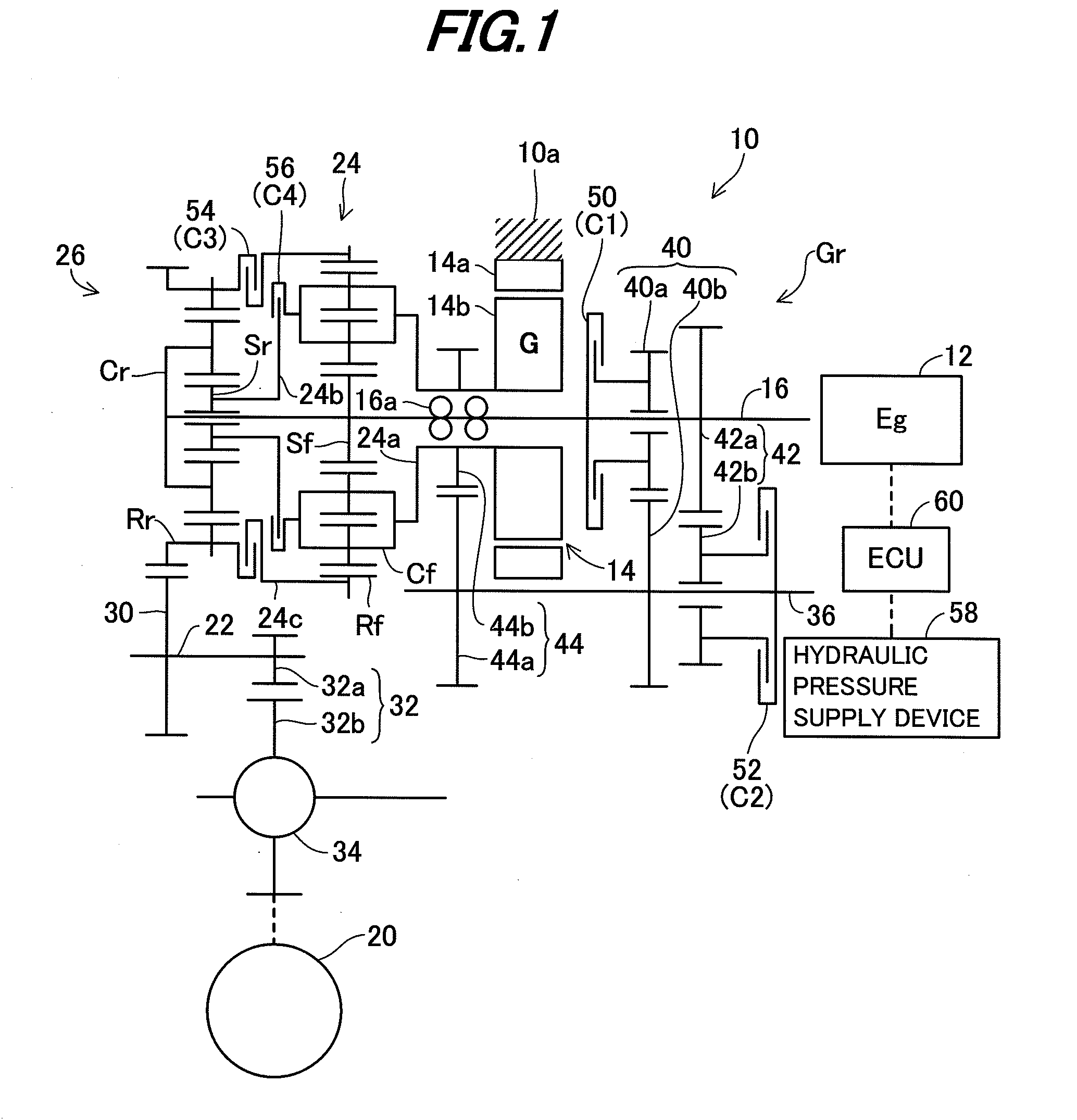 Driving apparatus for hybrid vehicle