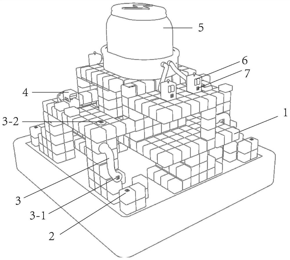 Cross game control method combining cross chess play and building block toys and three-dimensional chessboard