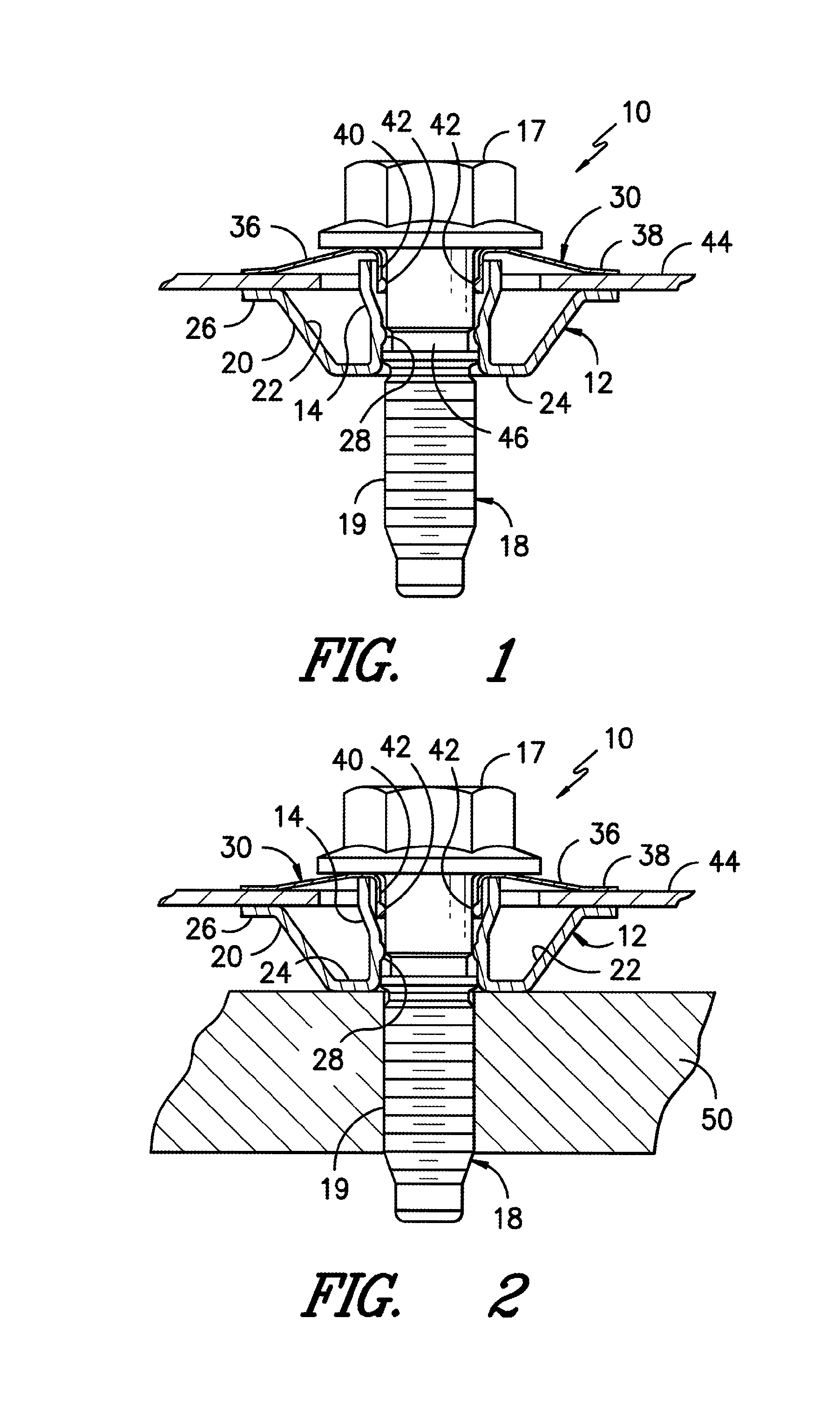 Light load compression limiting fastening system