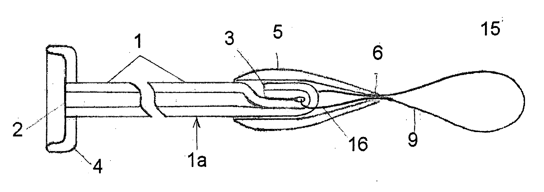 Ostomy tube device, ostomy placement kit and method for an ostomy tube placement