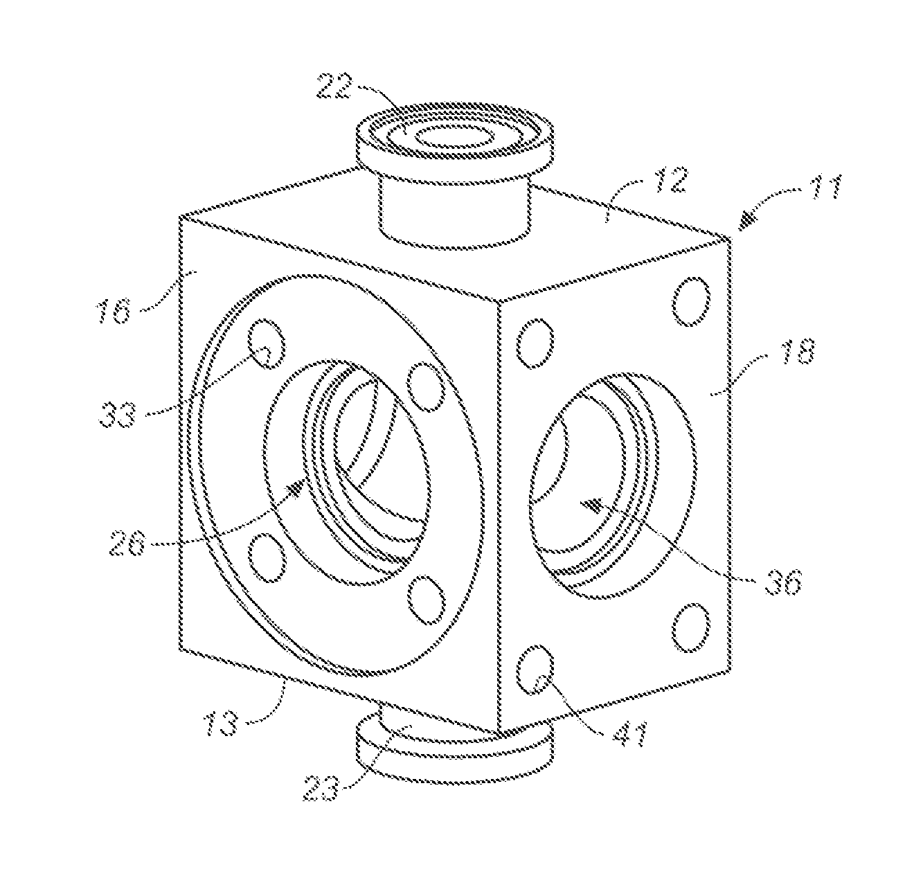 Multi-port inline flow cell for use in monitoring multiple parameters in a sanitary process line