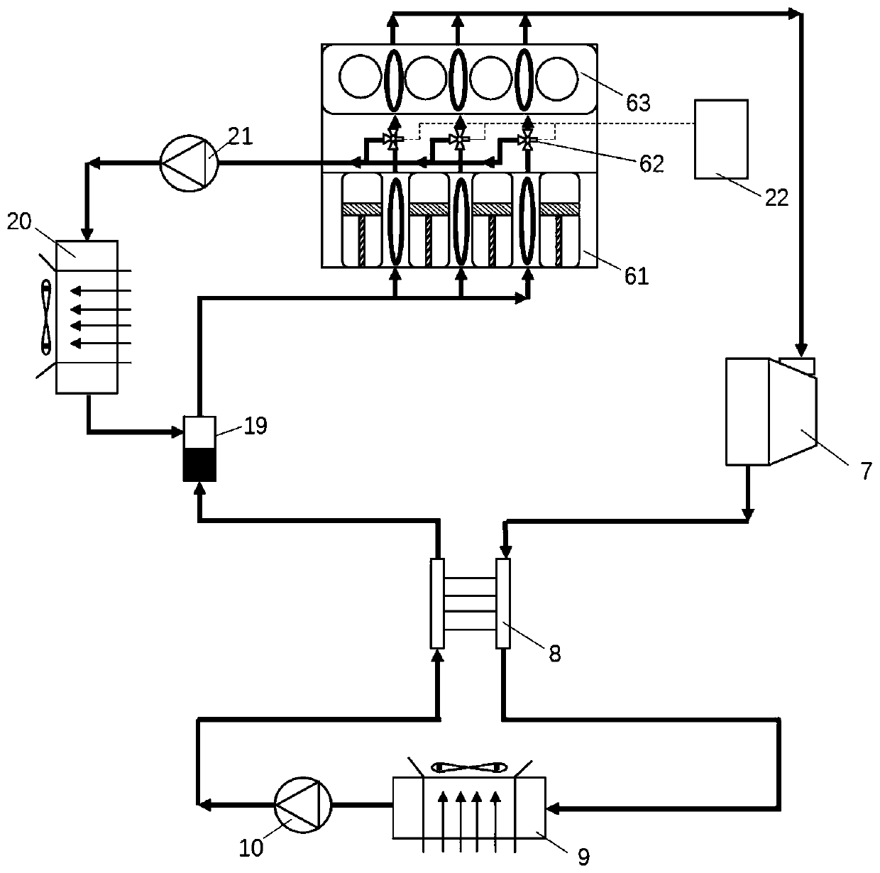 Vehicle-mounted Rankine cycle waste heat recycling system