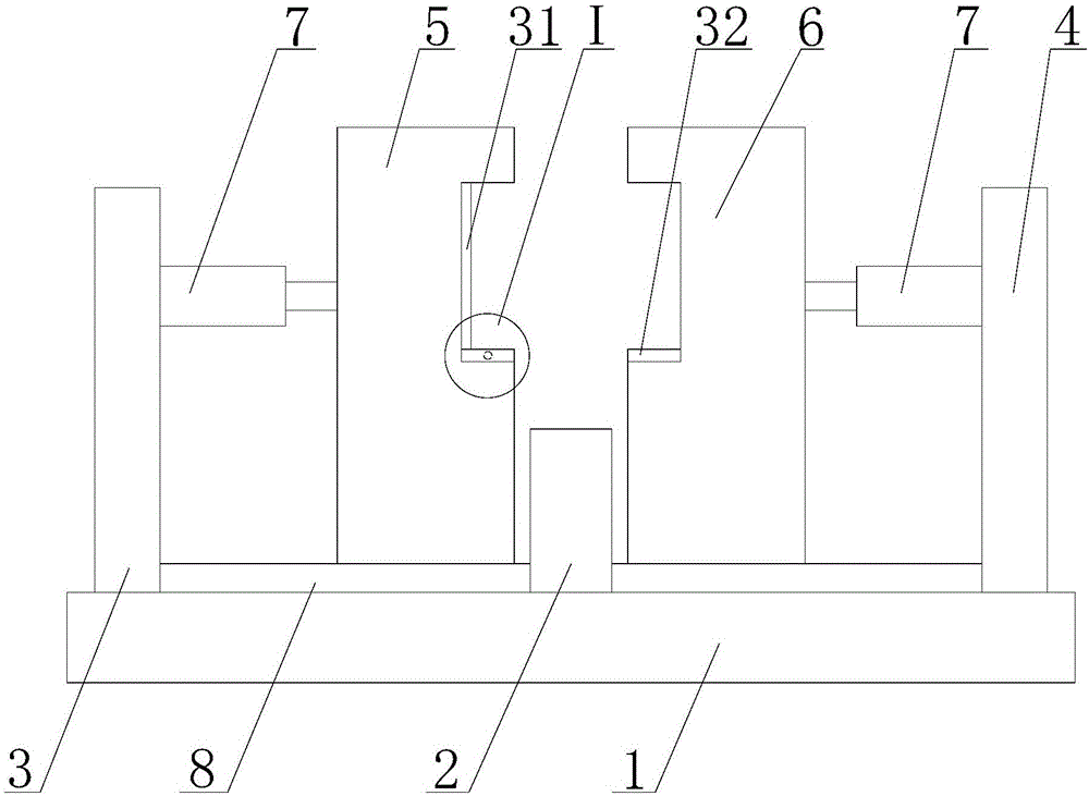 Automobile testing fixture clamping base