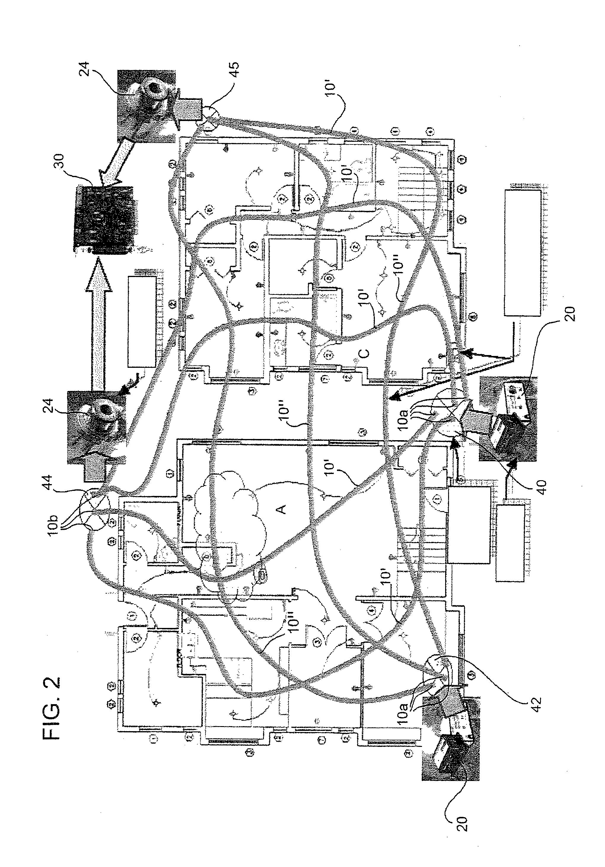 System for surveillance of an area within which people move