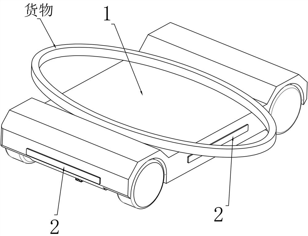 Contour-scanning laser-guided unmanned vehicle for intelligent logistics and its application method