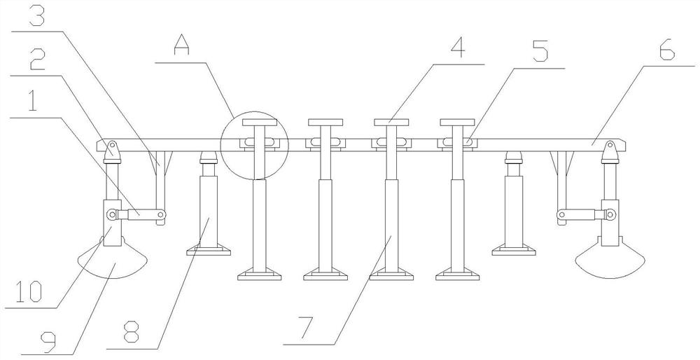 Supporting column circulating forward moving frame