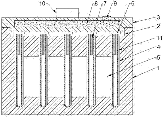 Test tube disinfection device for laboratory department