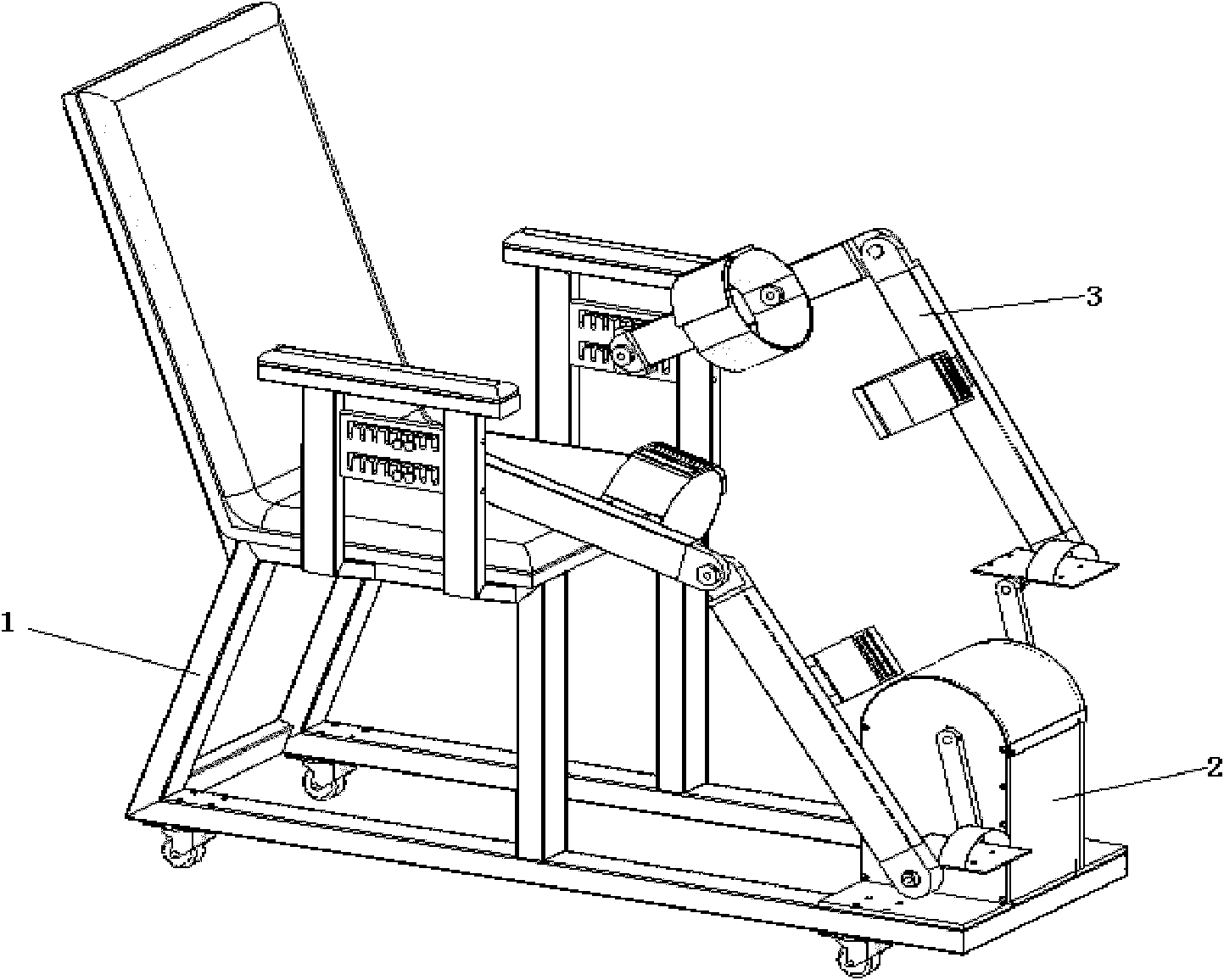 Sitting exoskeleton lower limb rehabilitation robot