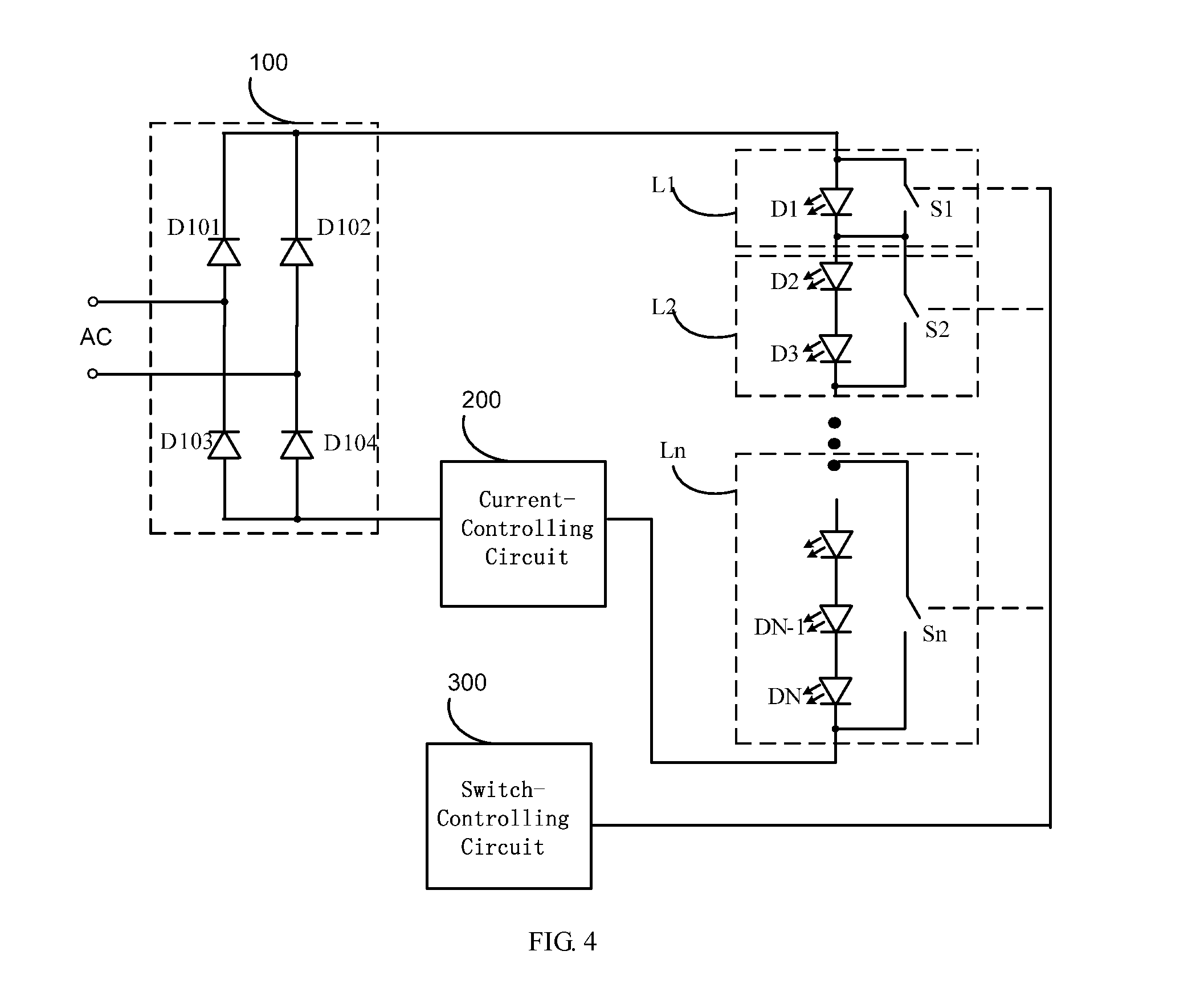 Driving circuit and illumination device having light-emitting elements