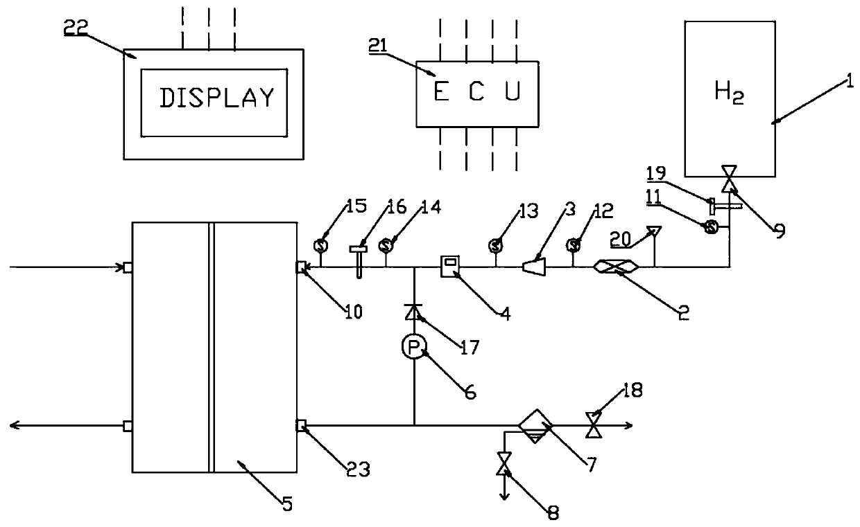 Hydrogen supply system for rapidly judging hydrogen leakage part