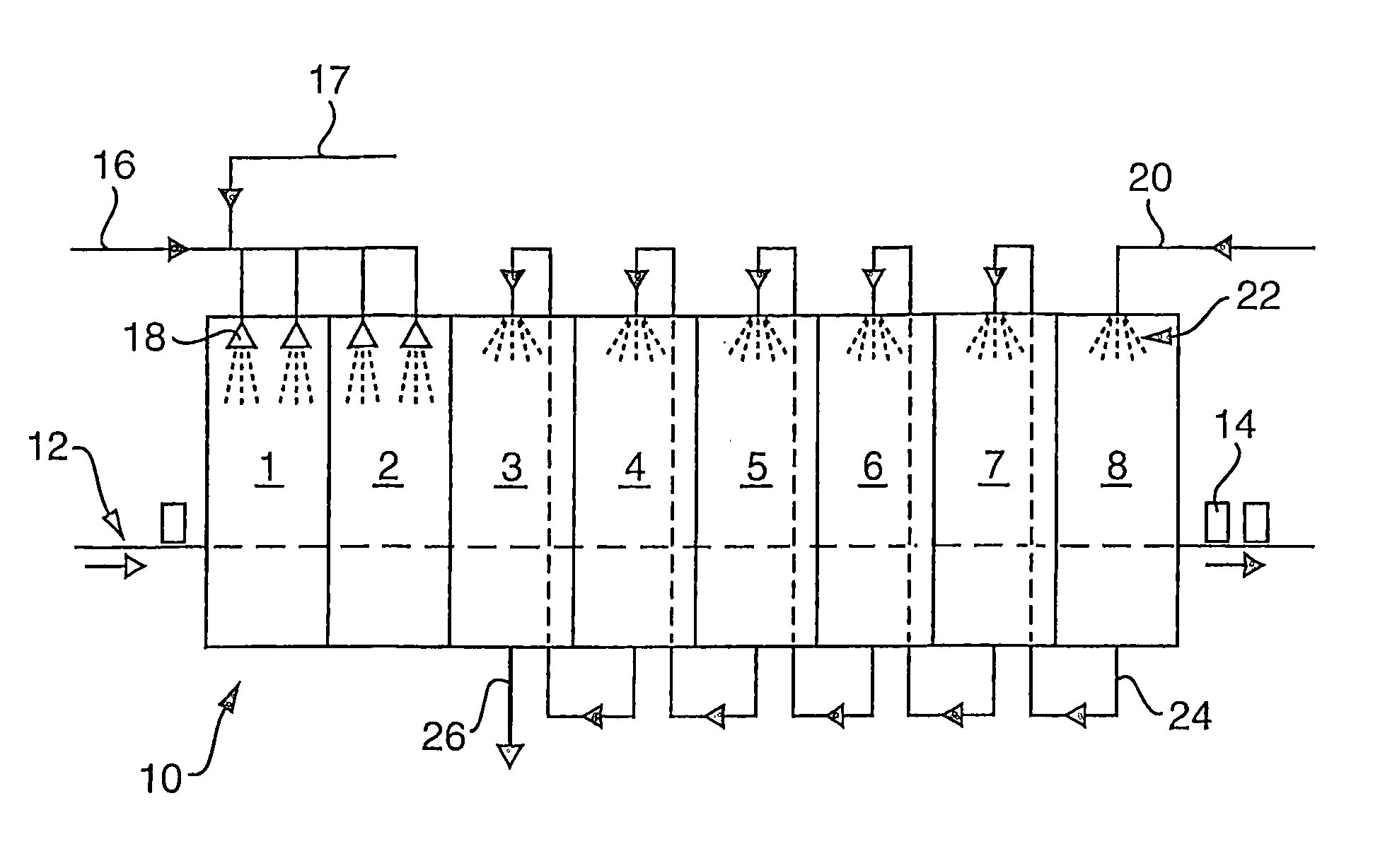 Method in hot filling of foods in a packaging container, as well as an apparatus therefor