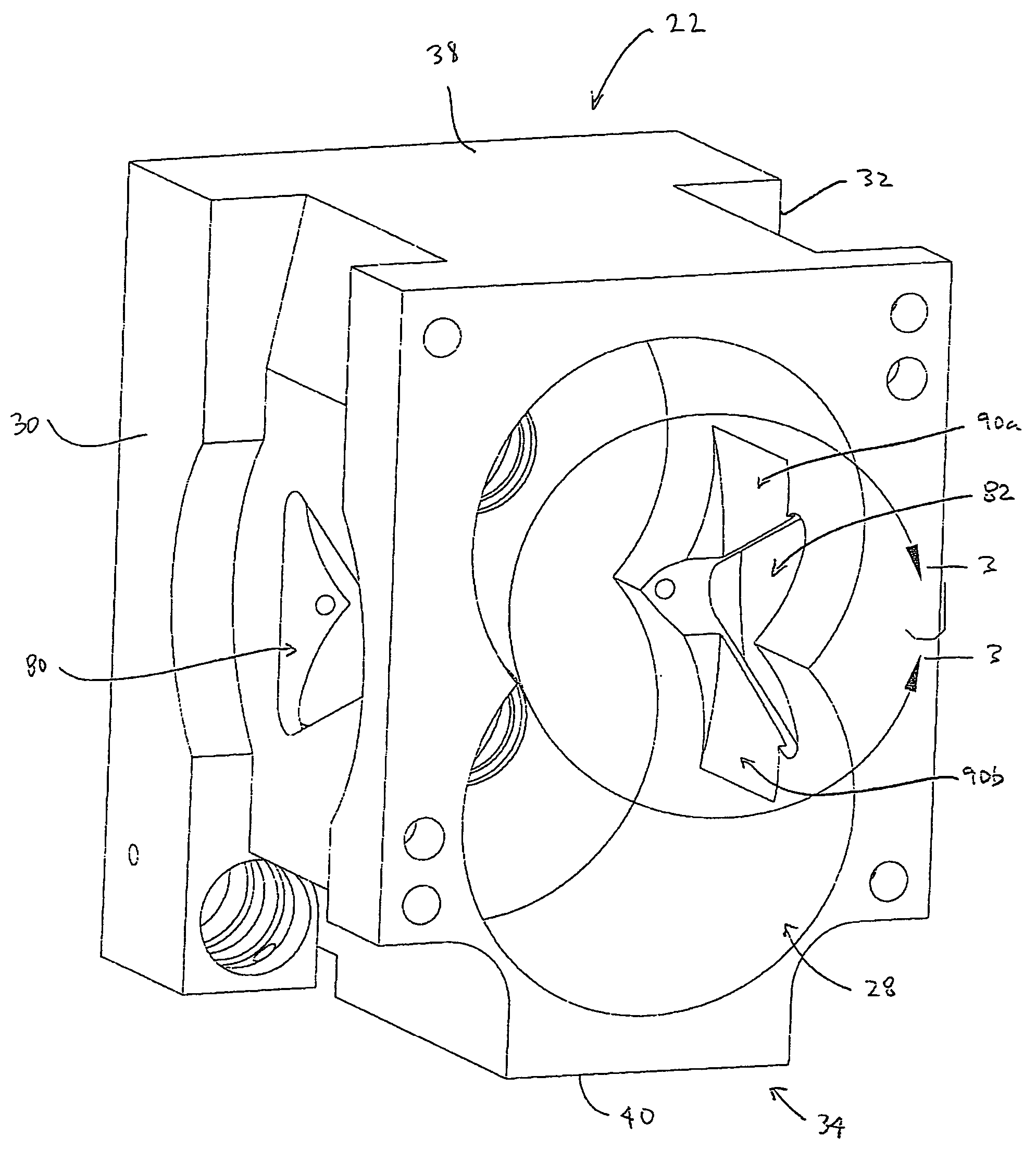 Method and apparatus for reducing noise in a roots-type blower