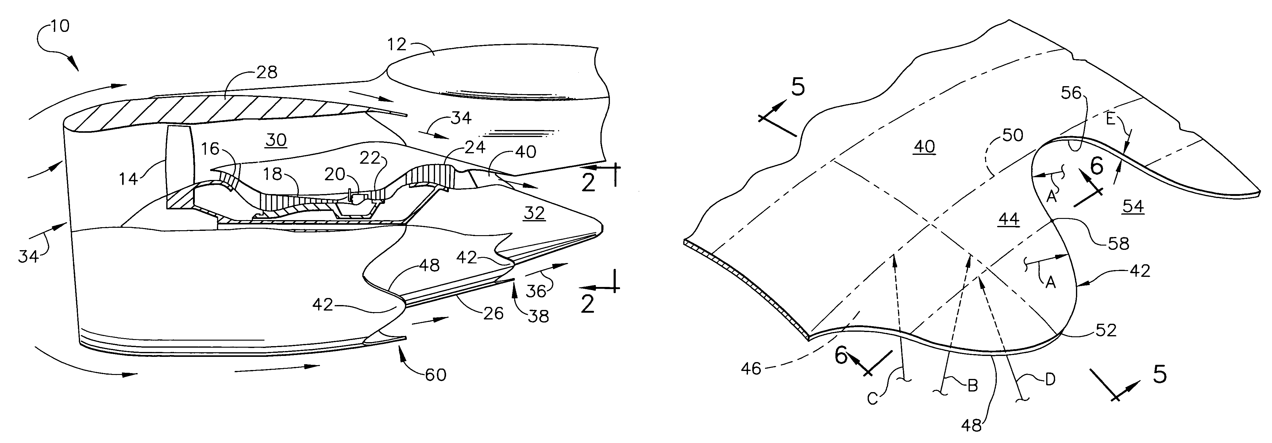 Sinuous chevron exhaust nozzle