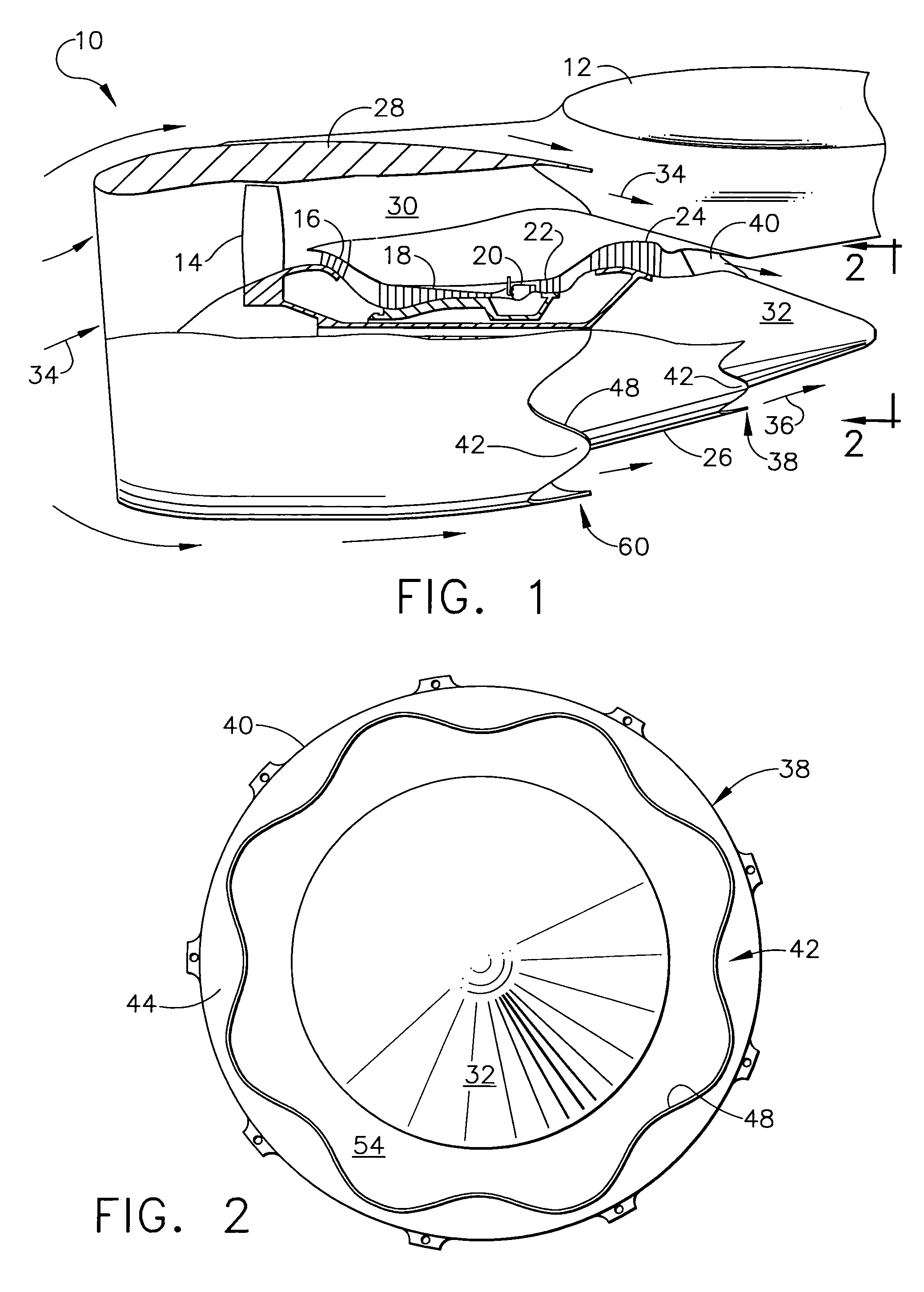 Sinuous chevron exhaust nozzle