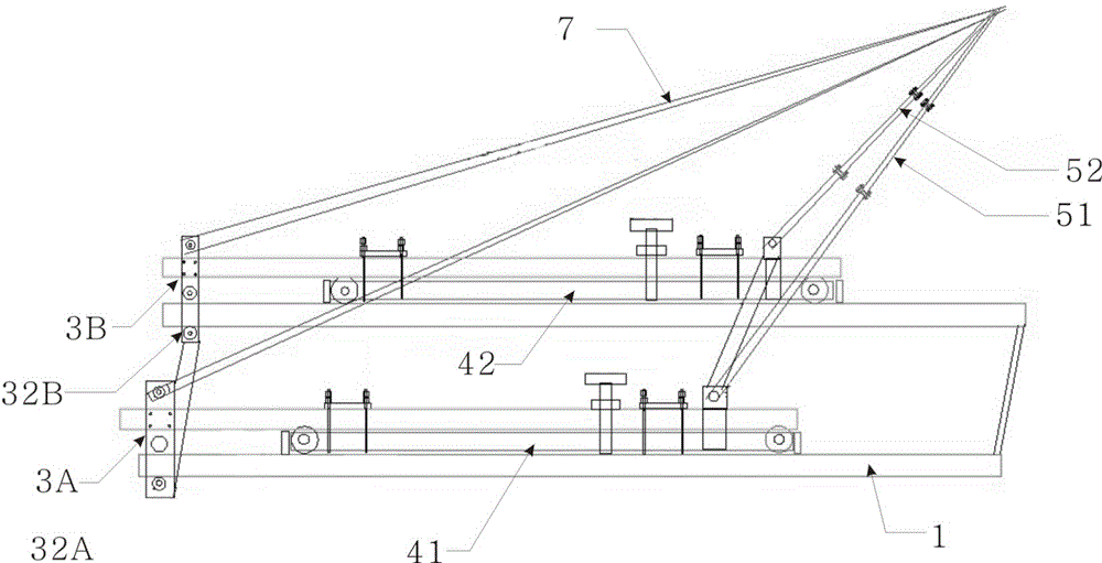 Device and method for mounting and dismounting crane boom