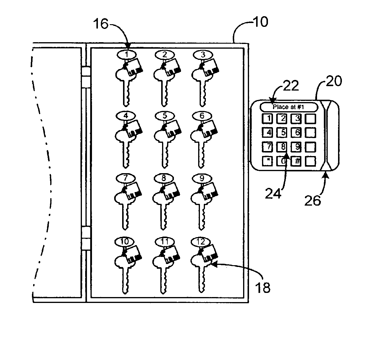 Object container and location tracking system with randomized internal object storage location