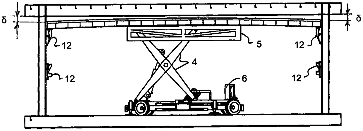 Method and apparatus for lifting deck panels carrying cars/trucks on a multi-deck pure car/truck carrier (pctc)