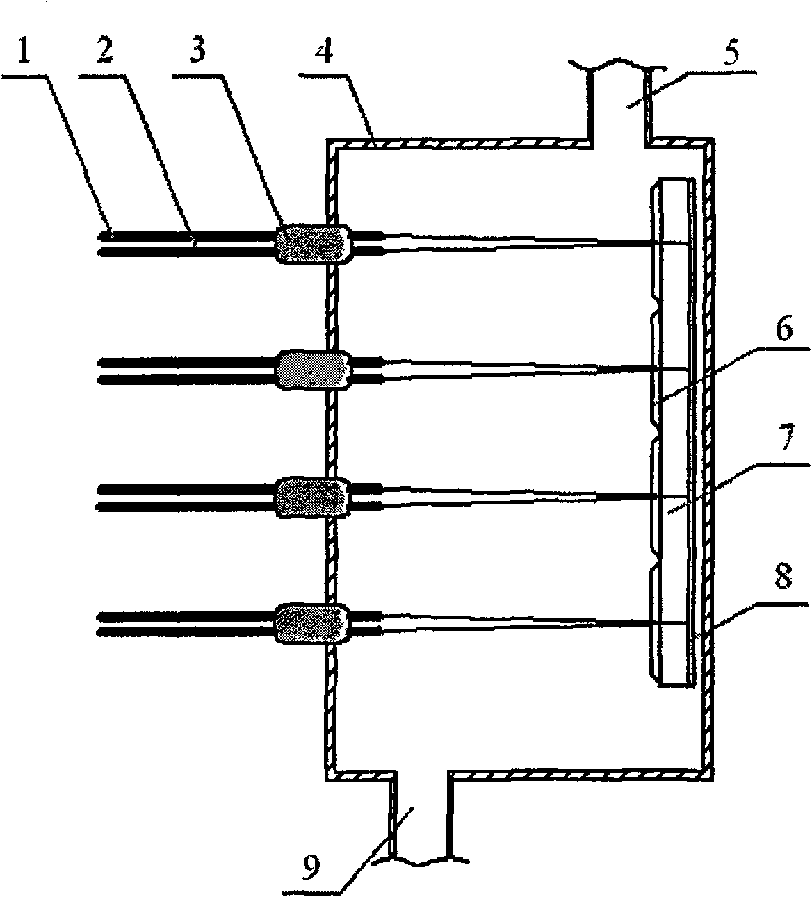 Metal porphyrin langmuir blodgett film optical fiber gas sensor