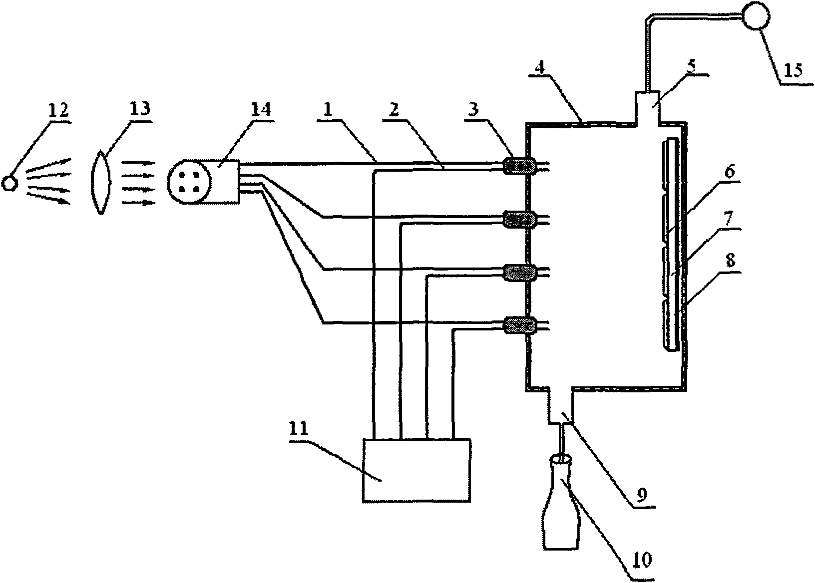 Metal porphyrin langmuir blodgett film optical fiber gas sensor