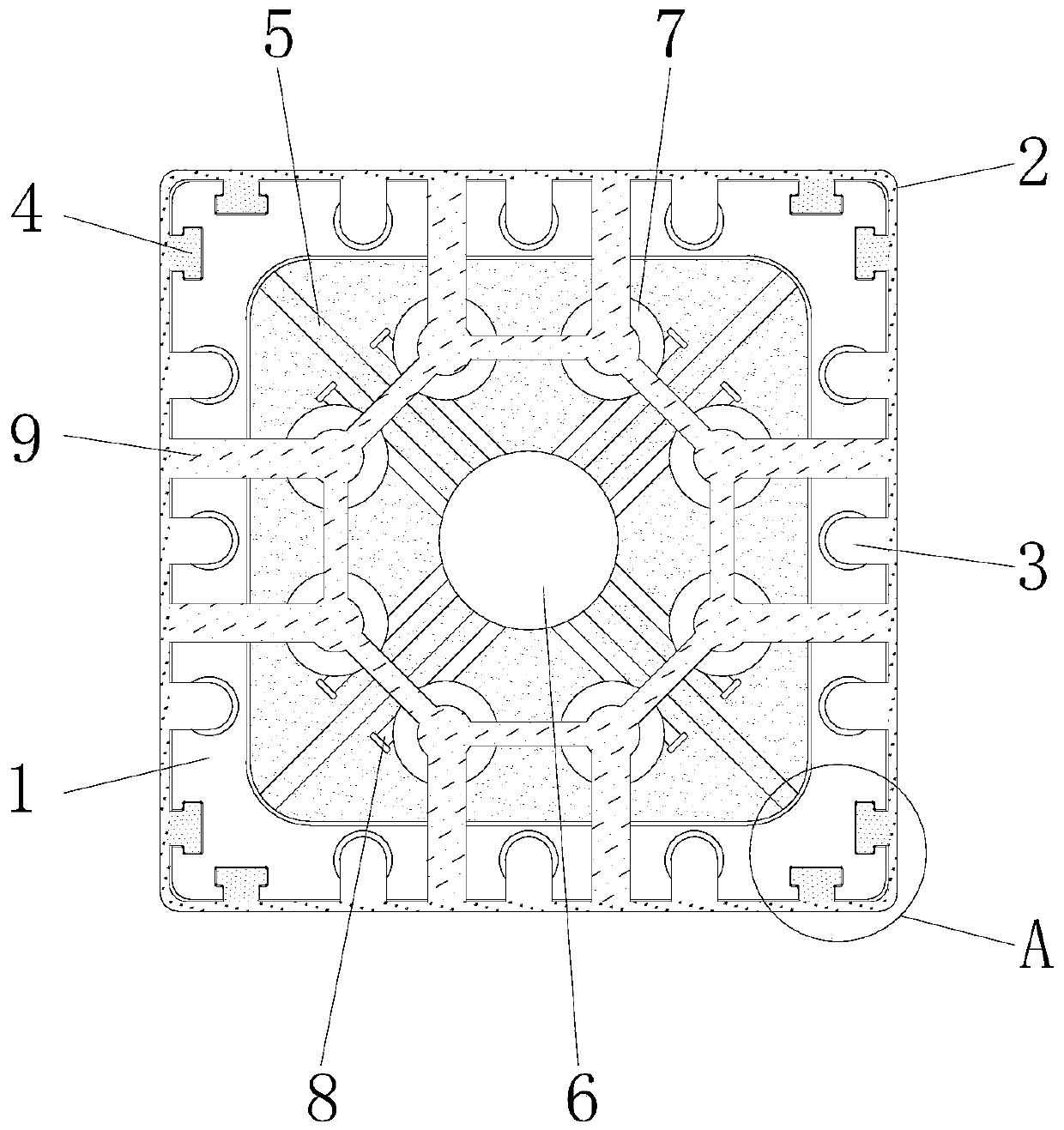 Mold facilitating quick demolding of concrete block