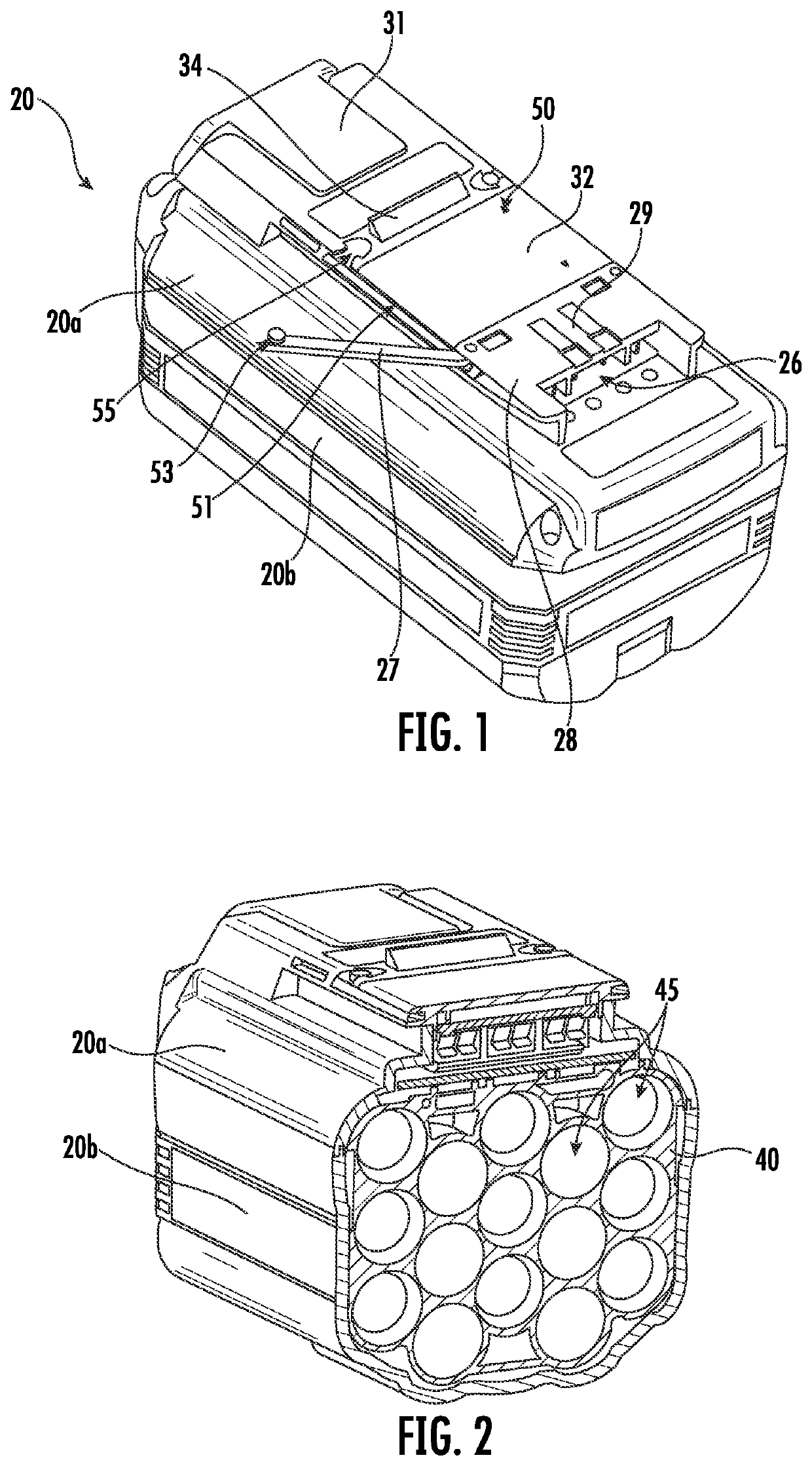 Battery packs containing configurable terminal holder