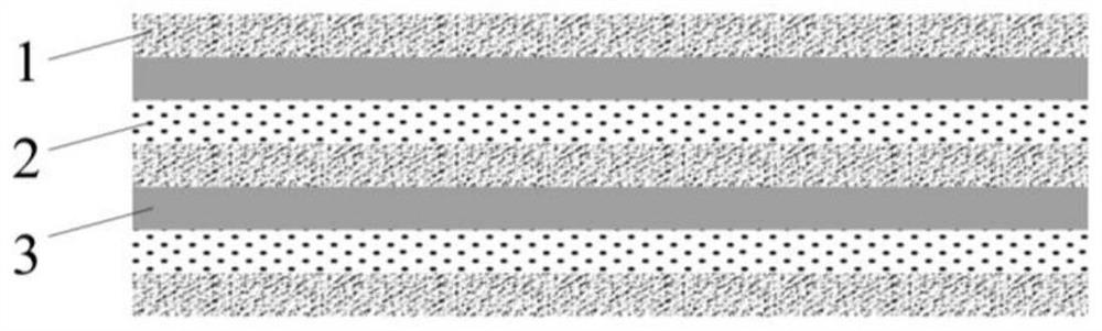 Composite fiber material for multifunctional decorative material and preparation method thereof