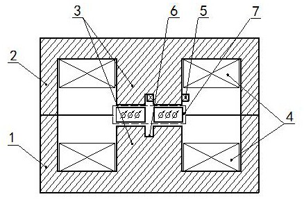 Multi-channel gyromagnetic filter magnetic circuit