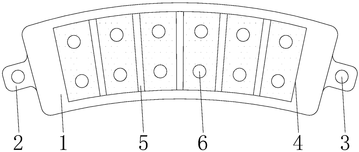 Pillow type brake pad and application method thereof