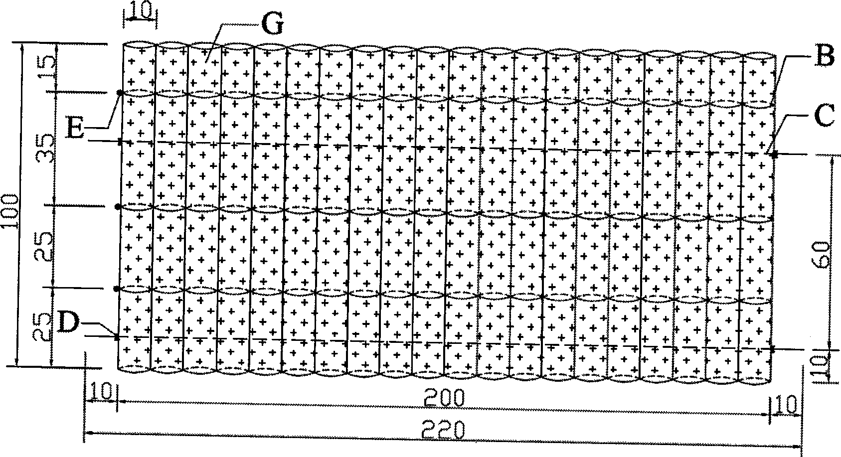 Solid ecological repairing bamboo raft member in riverbank and manufacturing method thereof