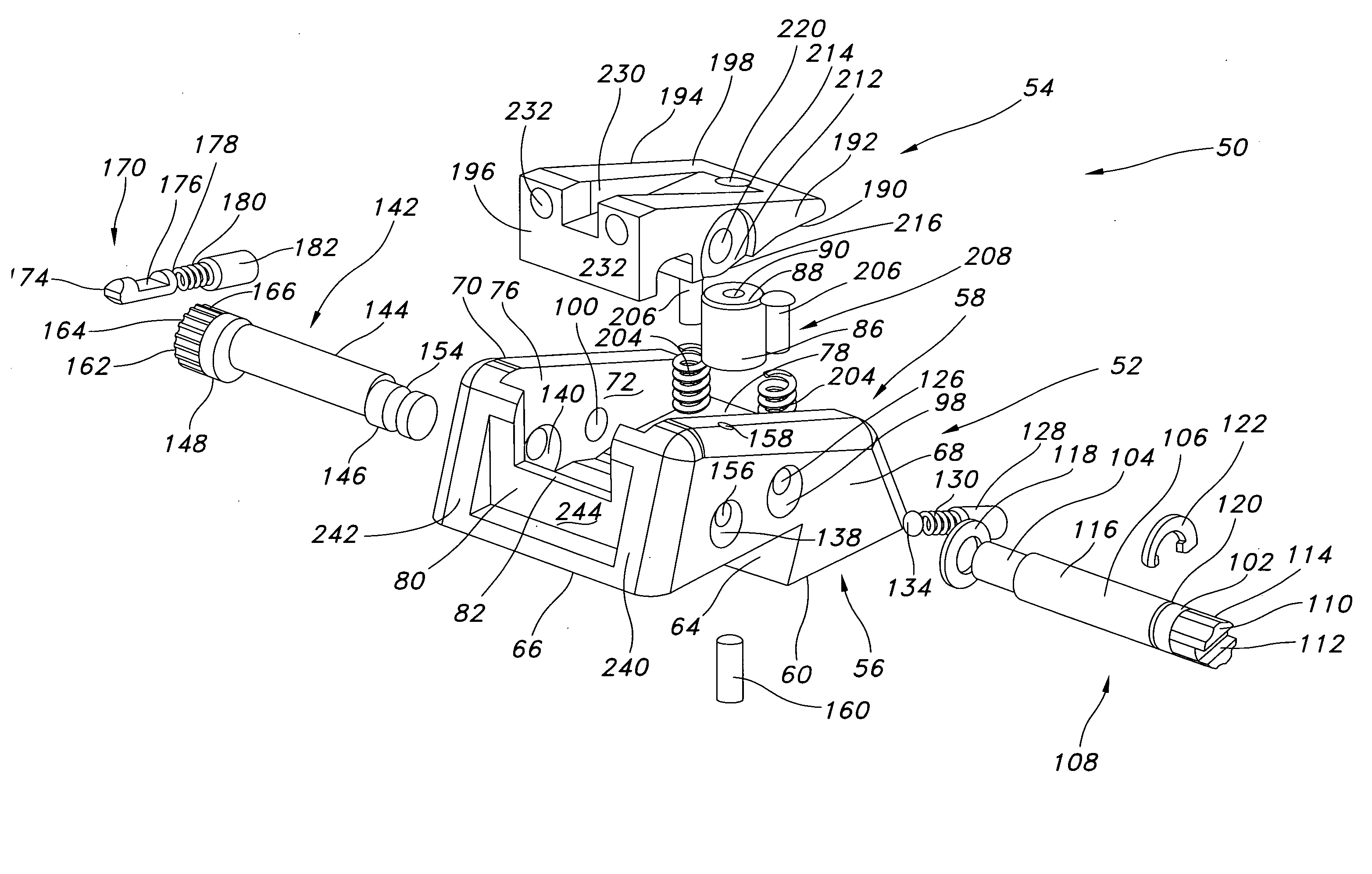 Adjustable rear pistol sight