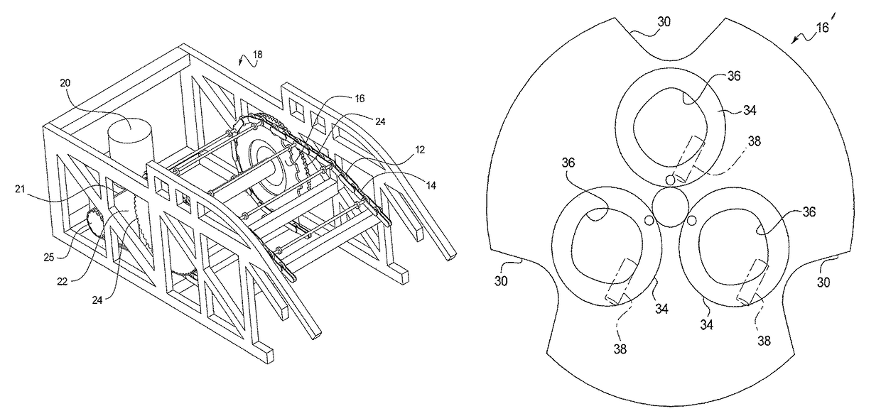 Polygon compensation coupling for chain and sprocket driven systems